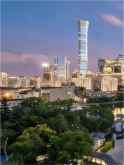 北京国贸CBD核心区团结湖公园