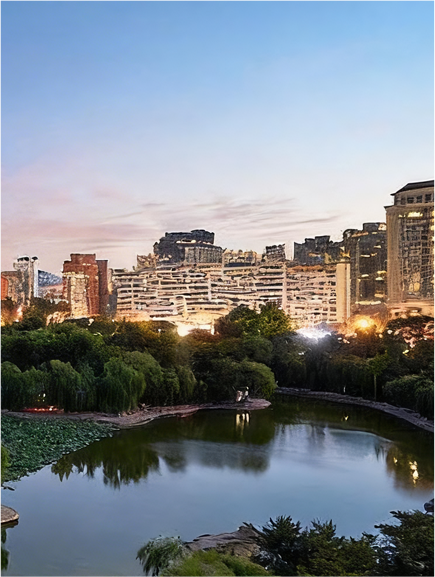 北京国贸CBD核心区团结湖公园