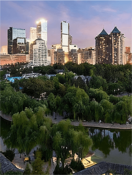 北京国贸CBD核心区团结湖公园